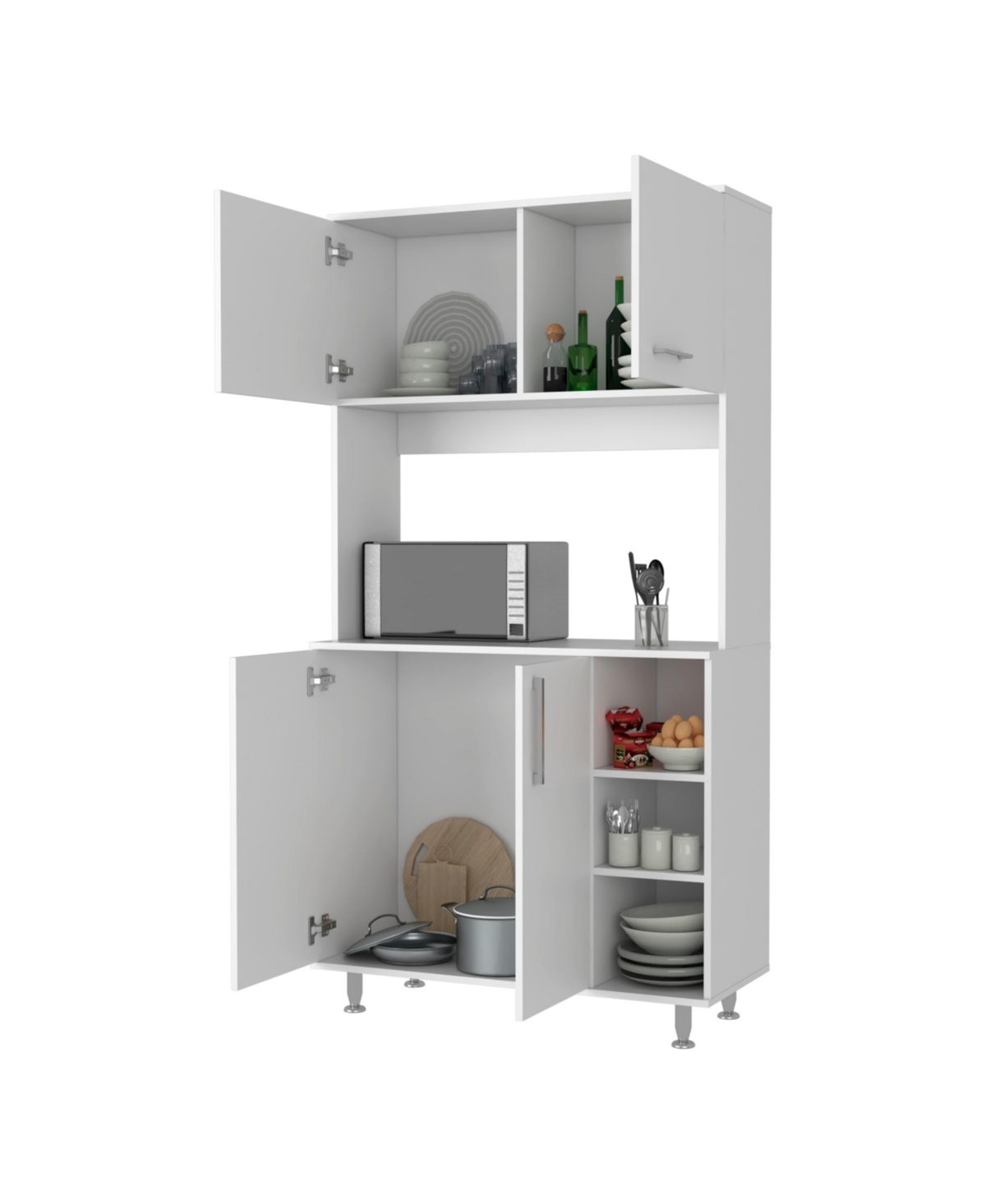 Fm Furniture Colorado Pantry Cabinet- White