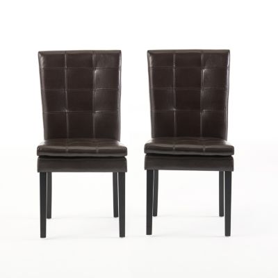 Barrington Bonded Leather Tufted Dining Chair