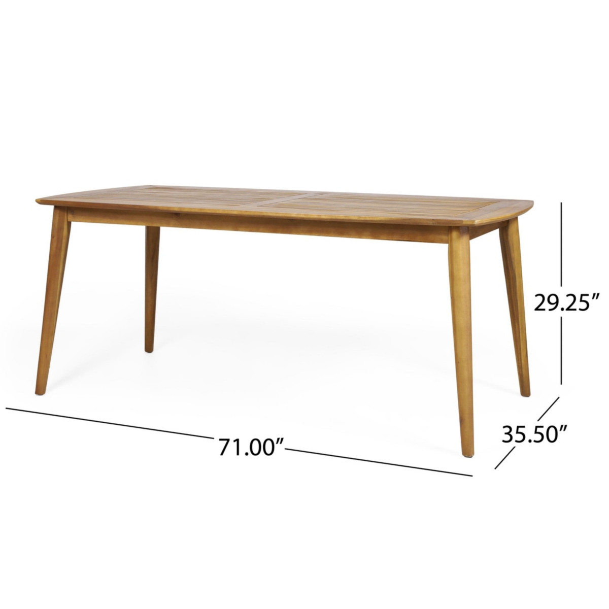 Streamdale Furniture Acacia Wood Dining Table, 71" Wide