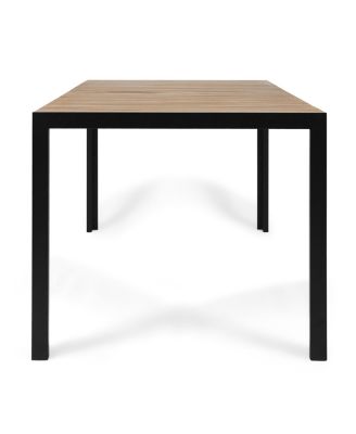 Streamdale Modern Acacia Wood & Iron Outdoor Dining Table
