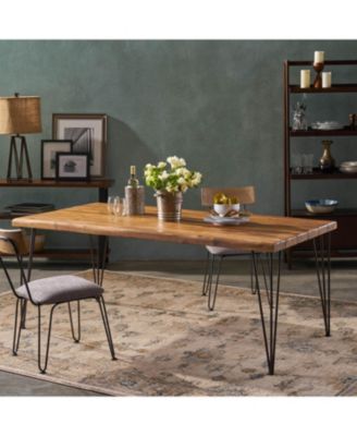 Streamdale Zion Industrial Acacia Wood & Metal Dining Table