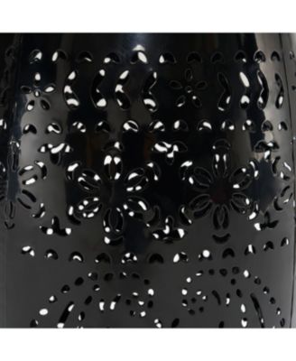 Streamdale 12" Mosaic Side Table Pattern, Black Iron Frame