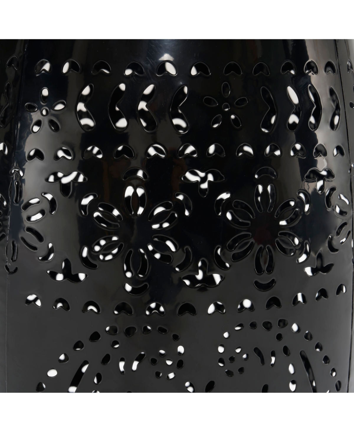 Streamdale 12" Mosaic Side Table Pattern, Black Iron Frame