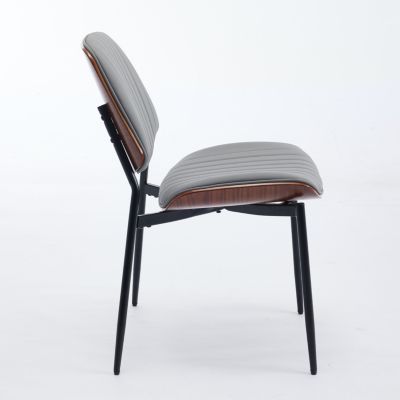 Walnut Bentwood Dining Chair with Curved Backrest (Set Of 2)