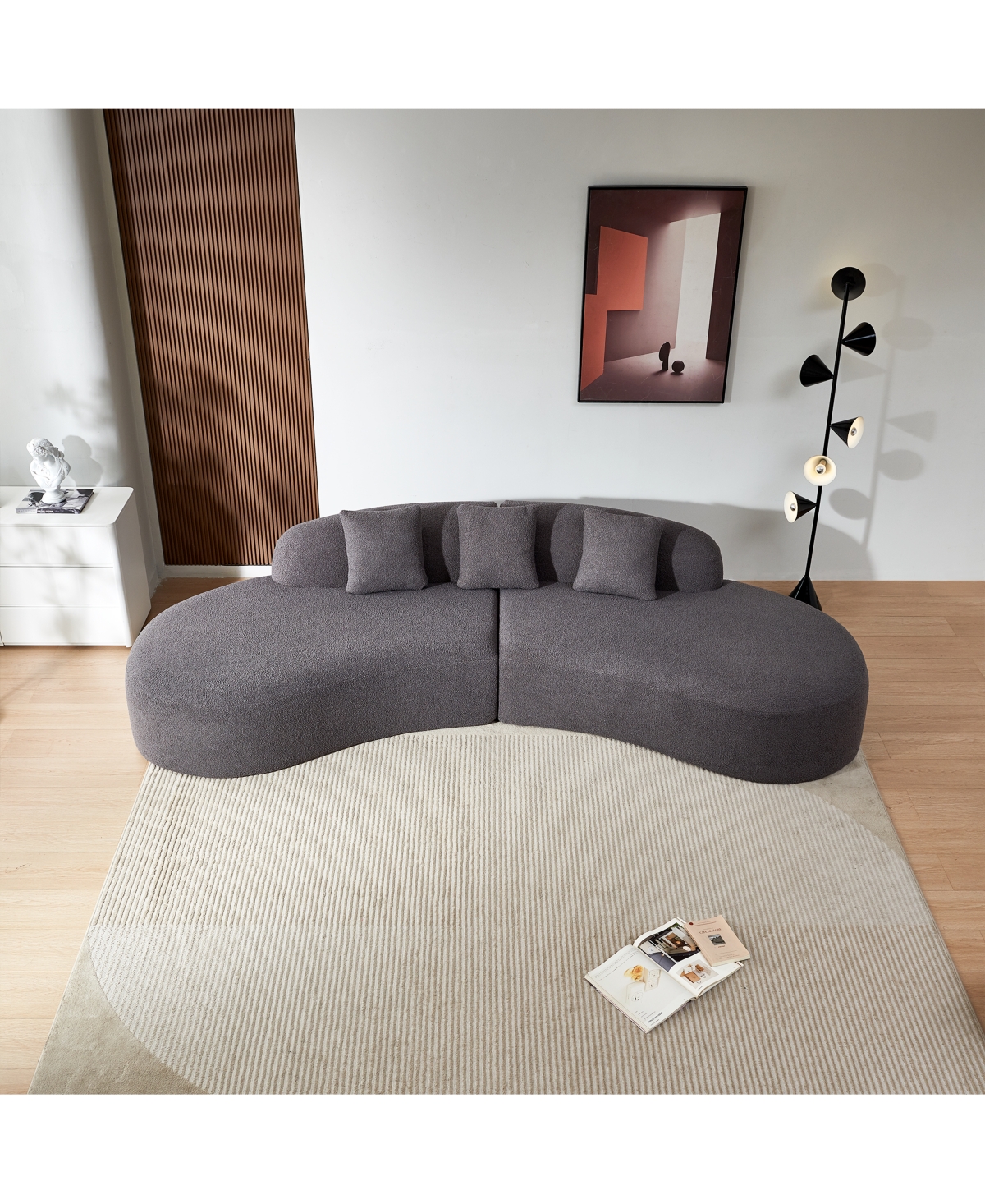 Streamdale Furniture Modern Curved 5-Seater Sectional Sofa