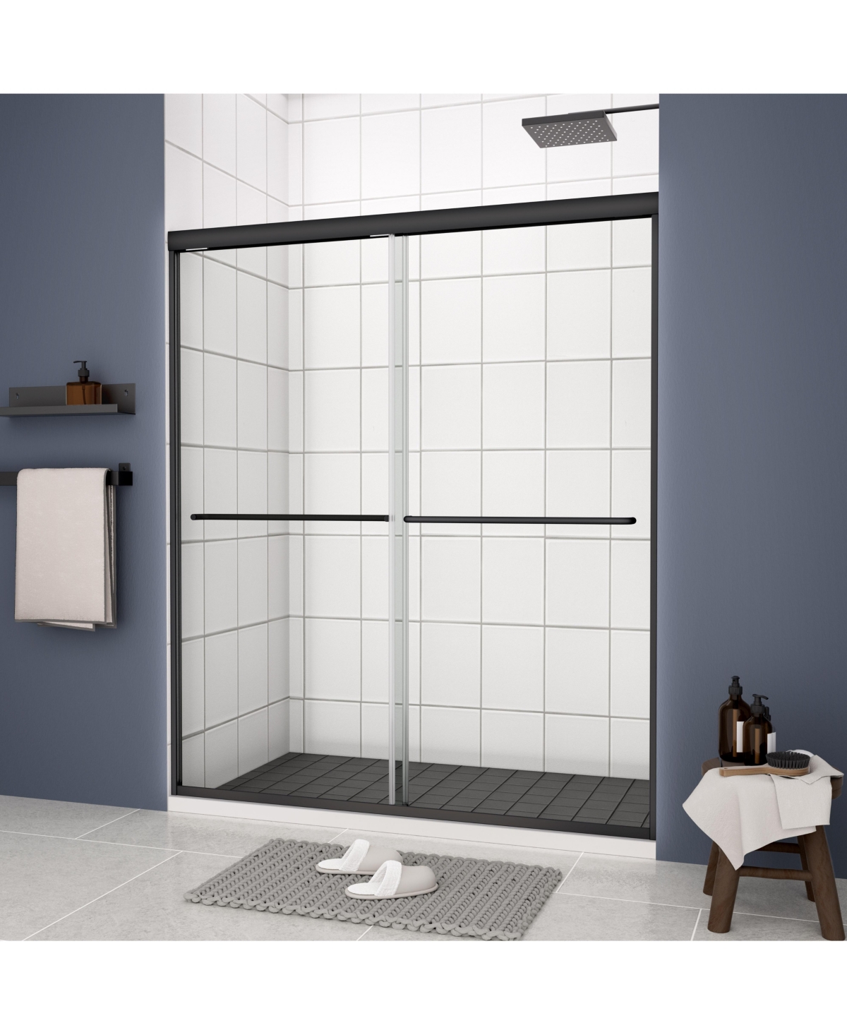 Streamdale Furniture Bypass Sliding Shower Door, 56