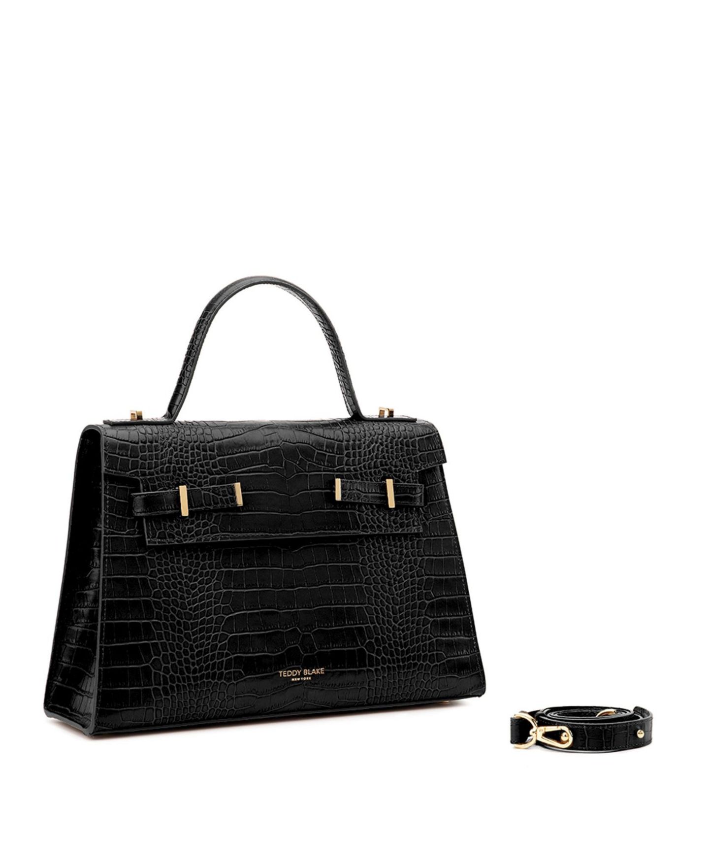 Женская сумка Teddy Blake Ava Croco 14", цвет: Чёрный — фото 2
