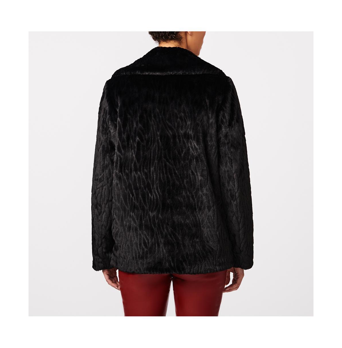 Bernardo Women's Double Breasted Faux Fur Jacket