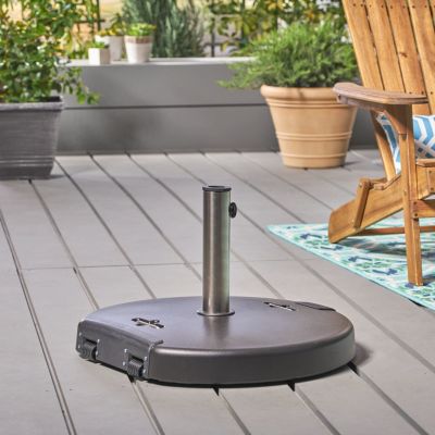 Streamdale Mota Umbrella Base 132 Lbs Concrete With Stainless Steel Collar