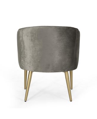 Modern Glam Velvet Dining Chair With Button Tufting