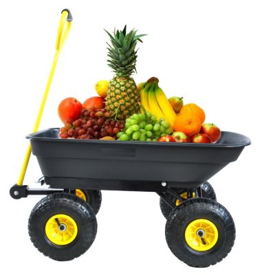 Streamdale Folding Poly Garden Dump Truck, 10" Pneumatic Tires, 300 lb Capacity