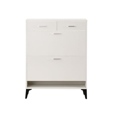 Modern Tipping Bucket Shoe Cabinet with Ample Storage