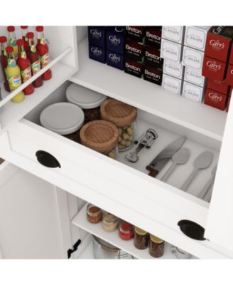 Streamdale 71"   Kitchen Pantry Cabinet with 4 Doors, Drawer, Shelves