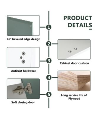 Simplie Fun Wall-Mounted Vanity with Ceramic Sink and Soft-Close Door