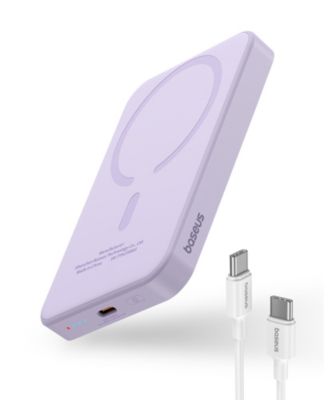 Wireless Portable Charger Magnetic Power Bank 5000mAh MagSafe Charger, Purple