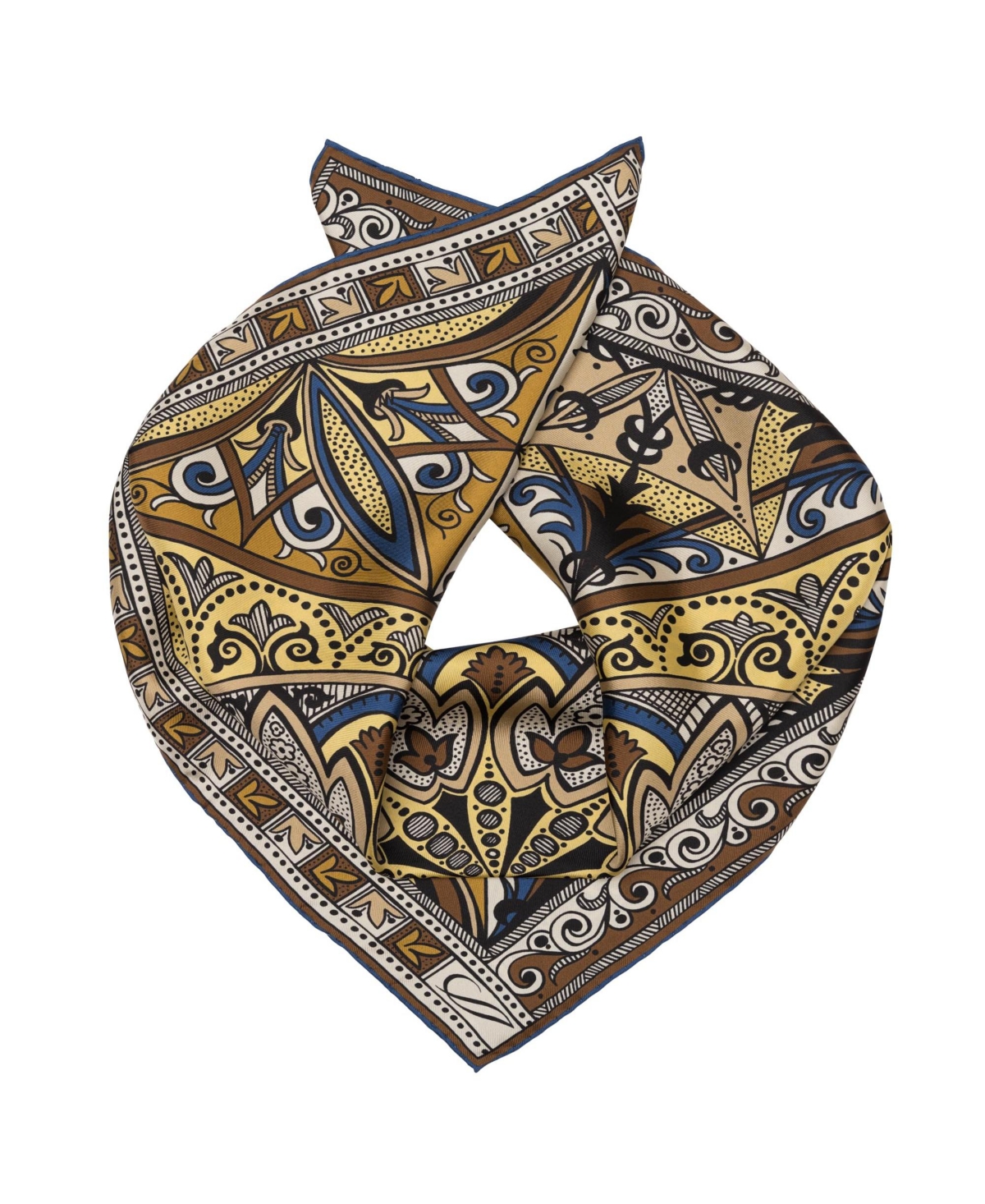 Capri - Hand Rolled Silk Neckerchief for Men - Sage green