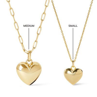 Puffed Heart Necklace - Lev