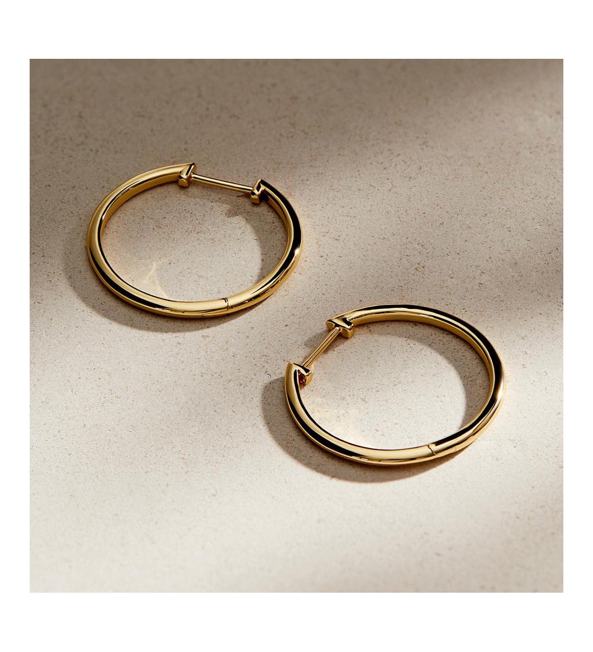 Ana Luisa Medium Slim Endless Hoops - Lo