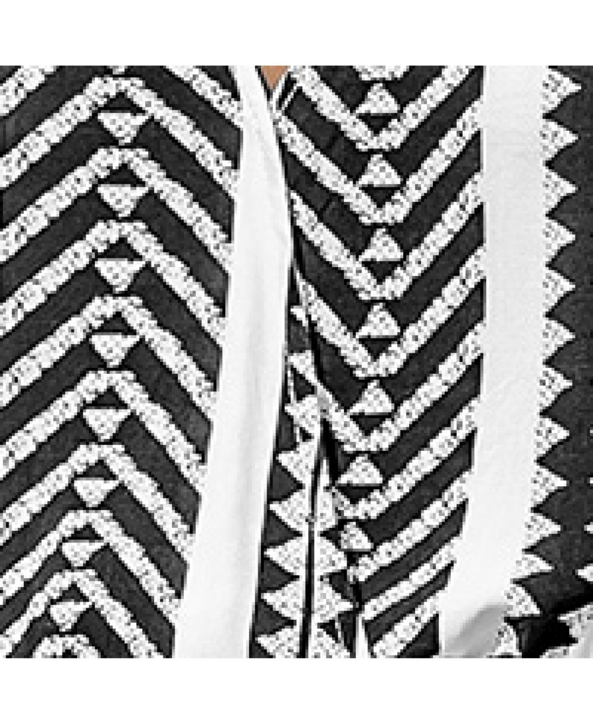 Cupshe Women's& White Geo Striped Romper - Black