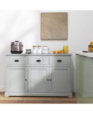 3 Drawers Sideboard Buffet Storage with Adjustable Shelves