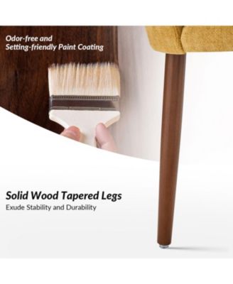 Melisa Dining Chair with Solid Wooden Legs,Set of 2