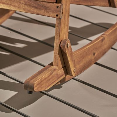 Streamdale Malibu Acacia Wood Adirondack Rocking Chair