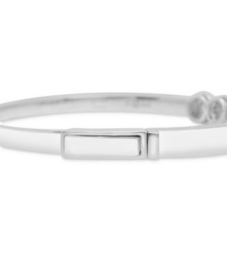 Diamond Halo Bangle Bracelet (1 ct. t.w.) in Sterling Silver