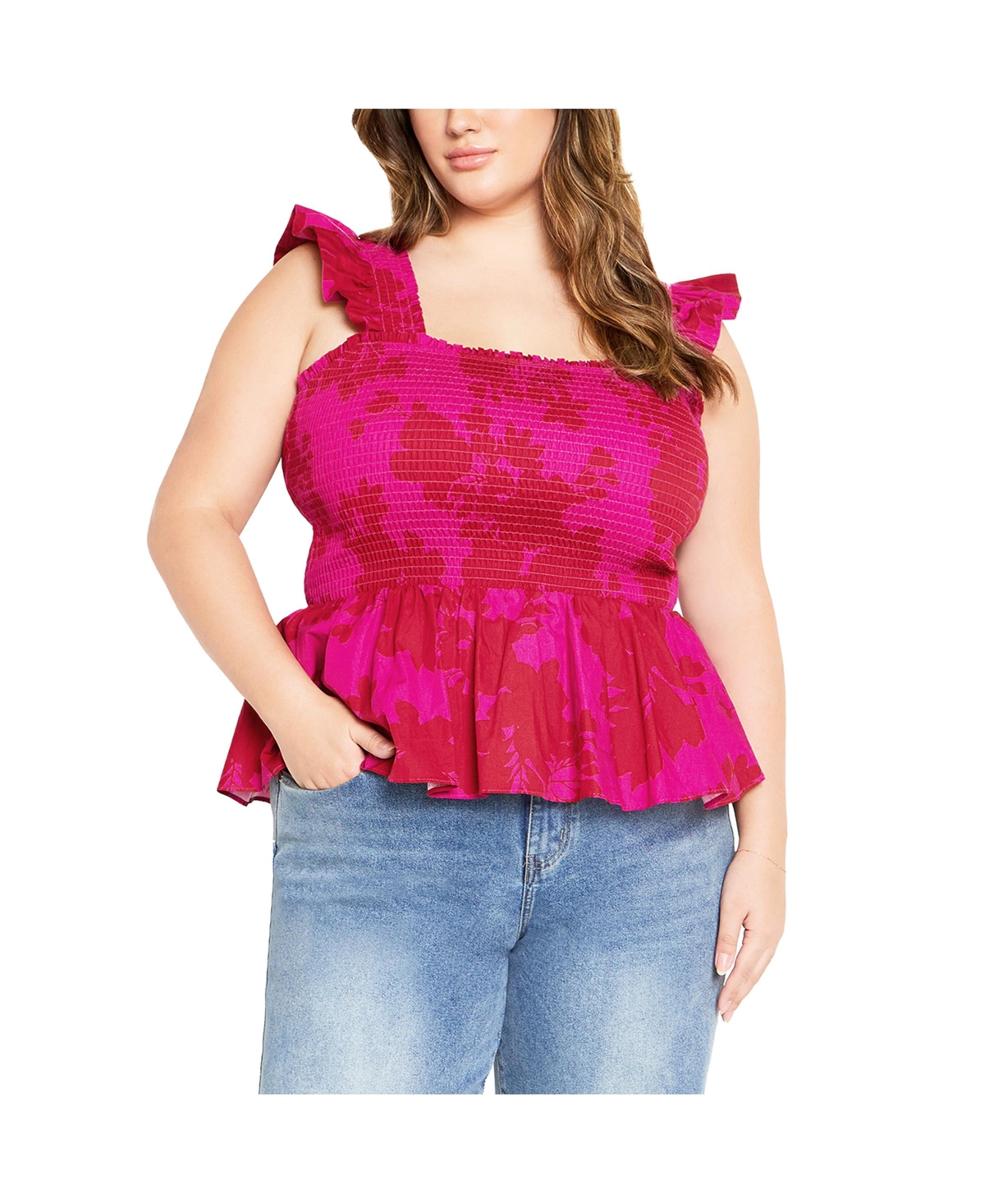 City Chic Women's Marli Print Top