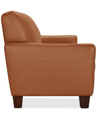 Galligher 82" Leather Sofa - Macy's Exclusive
