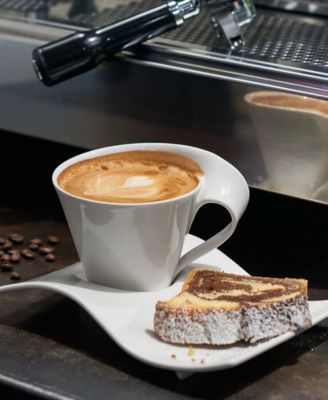 New Wave Caff&egrave; Coffee Mugs & Saucers Gift Set, Service for 2