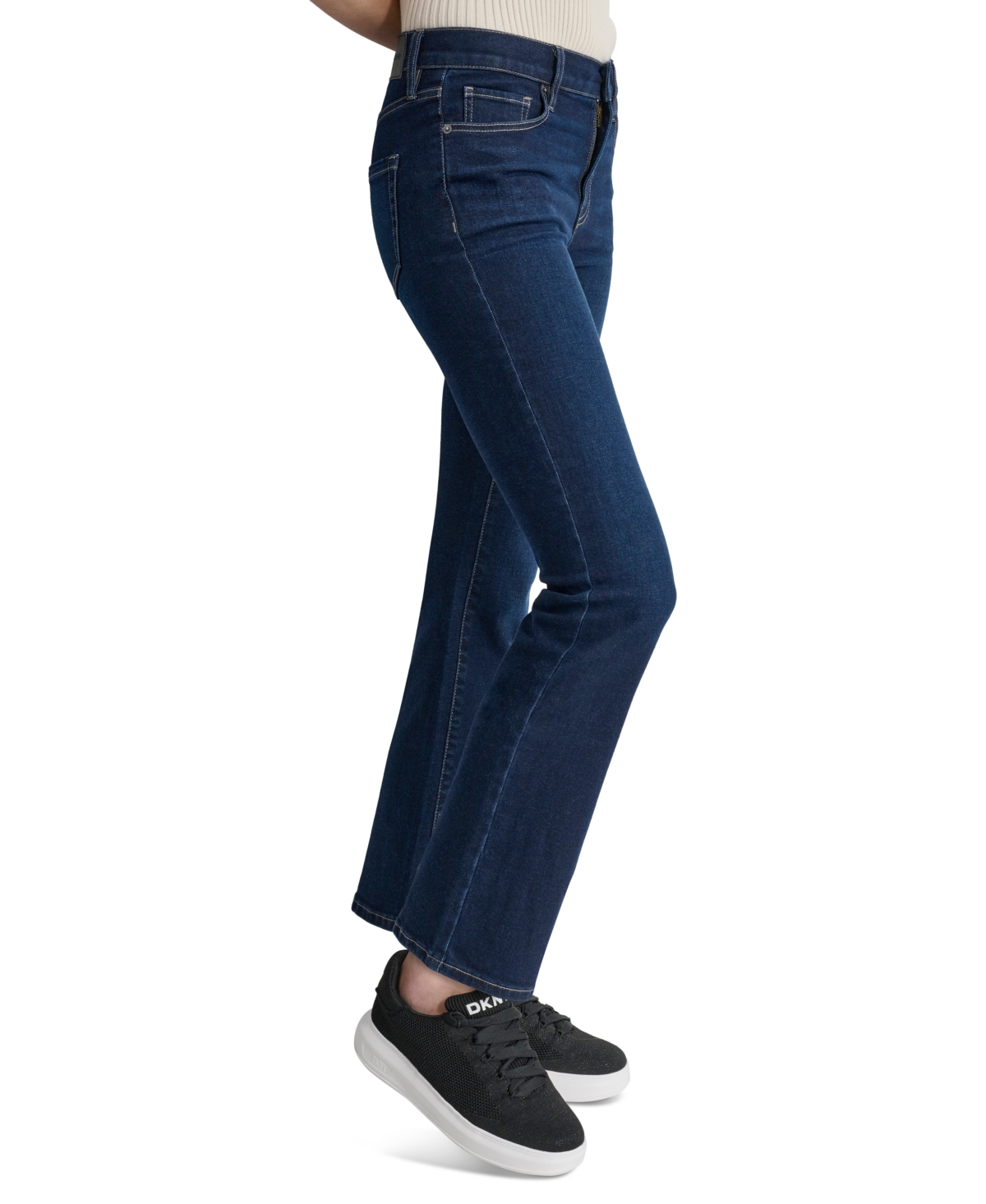 DKNY JEANS PETITE HIGH-RISE BOOTCUT JEANS 