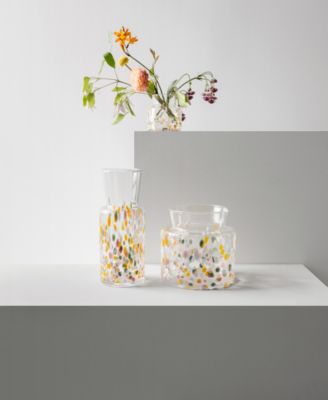 8" Meadow Wide Crystal glass Vase