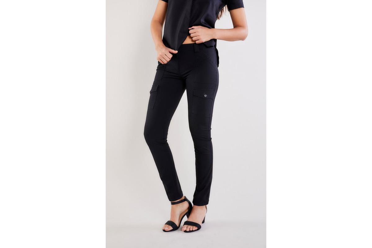 Anatomie Women's Kate Skinny Cargo Pant In Black