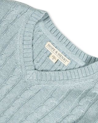 Baby Boys Long Sleeve Fine Gauge Cable V-Neck Sweater