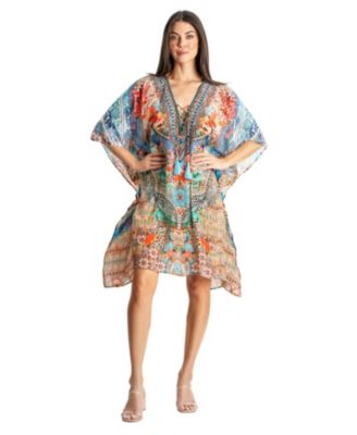 Women's V-neck Short Kaftan Dress