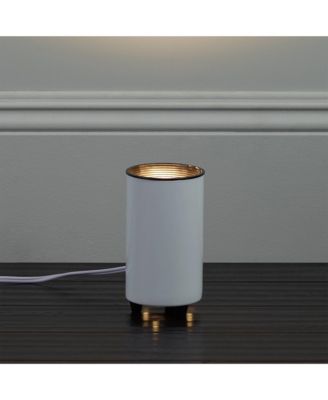 Set of 2 Can Uplighting Indoor Accent Spot-Lights Plug-In Floor Plant Home Decorative Art Desk White Finish 6 1/2" High