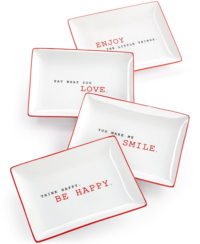 The Cellar CLOSEOUT! Sentiments Collection Porcelain Appetizer Plates