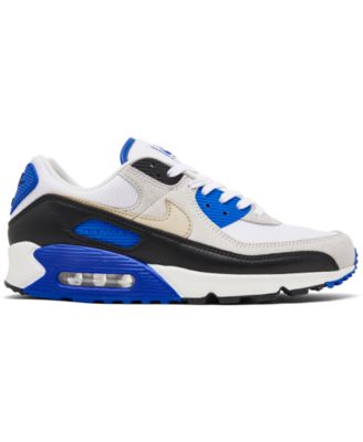 Nike Air Max 90 Mens Sz 8 Shoes Blue White Suede Athletic Low Trainer Sneakers Nike Air Max 90 Premium Herren White Blue Sneaker | eBay main image 2