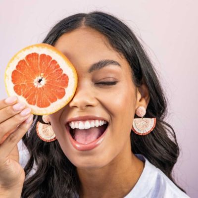 Josephine Fruit Raffia Drop Earrings