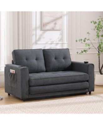 + 3-in-1 + Tufted + Storage & Cup Holders + Futon Sofa Bed