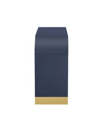 4-Door Wavy Cabinet with Adjustable Shelves and Curved Corners for Living Room or Entryway