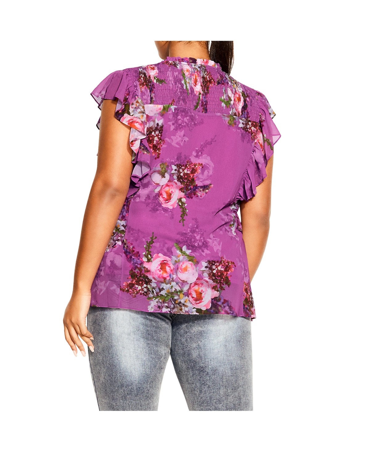 City Chic Women's Nova Floral Top