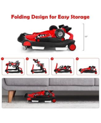 Kids 4-in-1 Foldable Activity Push Walker with Adjustable Height