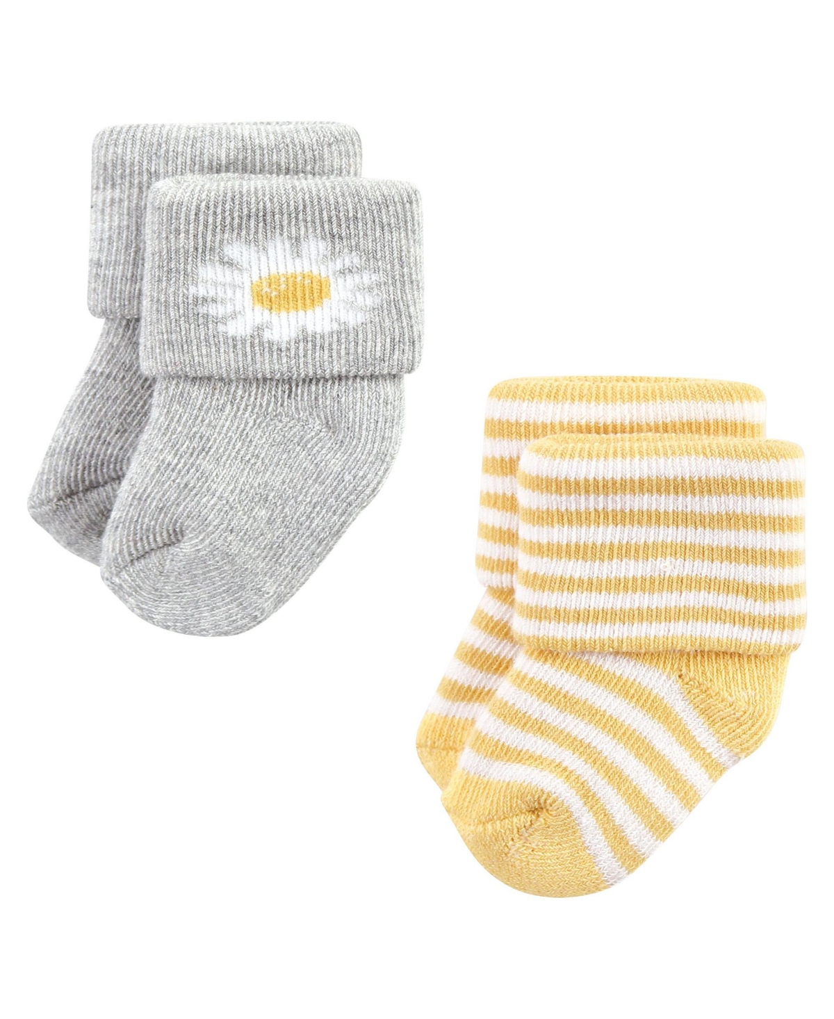 Hudson Baby Baby Girls Cotton Rich Newborn and Terry Socks,- Wildflower