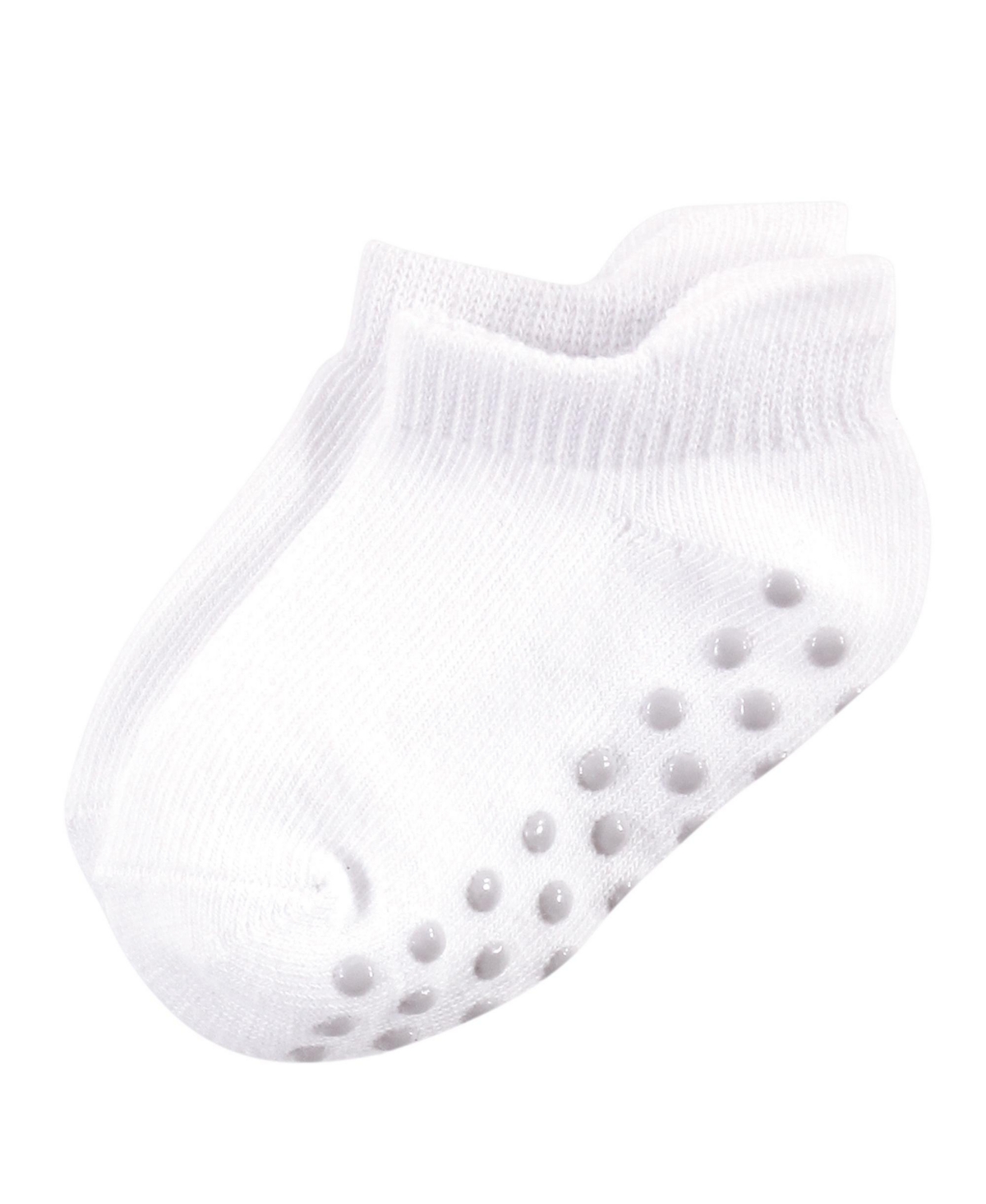 Touched by Nature Baby Girls Baby Organic Cotton Socks with Non-Skid Gripper for Fall Resistance, Solid Pink Coral