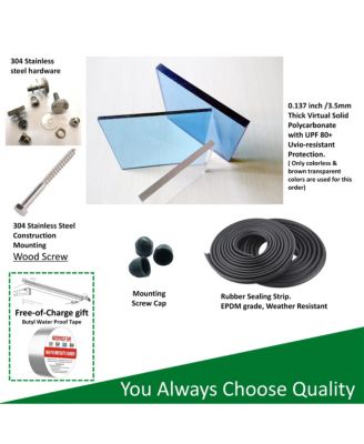 Door Window Canopy Polycarbonate, Aluminum