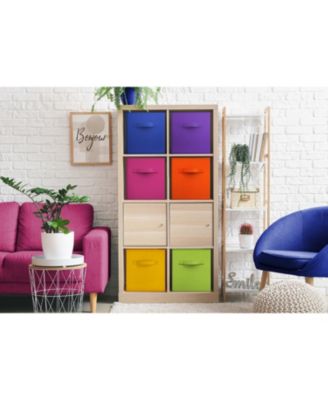 6-Pack 13-Inch Foldable Storage Cubes with Handles for Organizing Home, Shelves, Nursery, Playroom, Closet