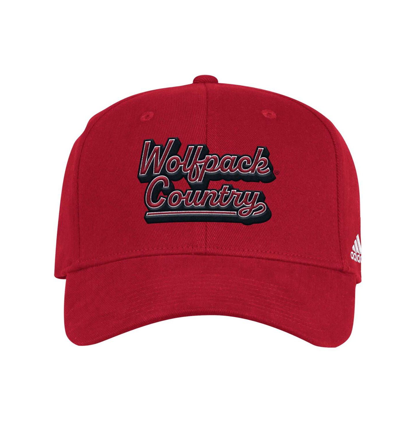 Мужская кепка adidas Red NC State Wolfpack Chant Flex Hat — фото 1