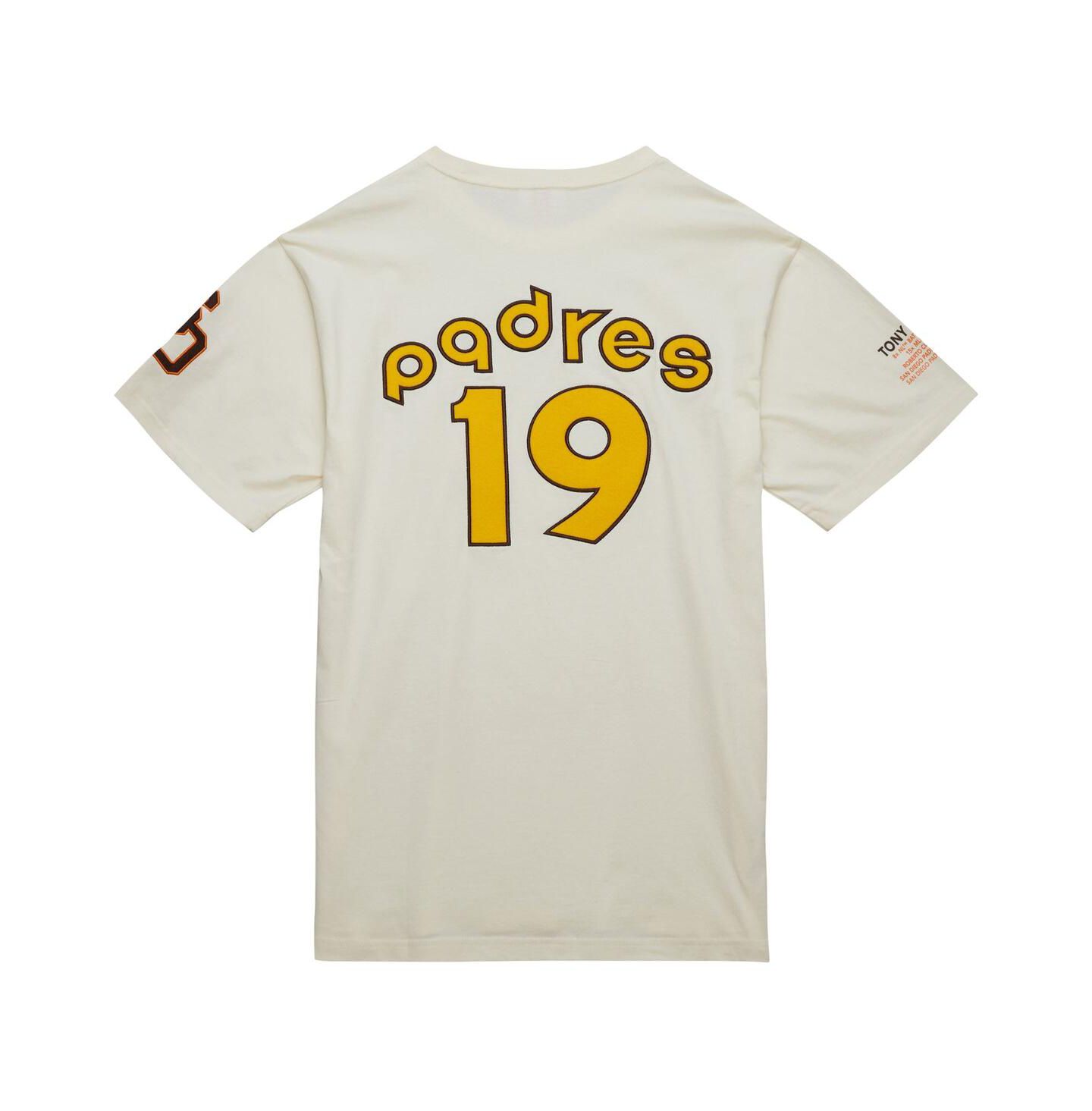Мужская футболка Mitchell & Ness Tony Gwynn Cream San Diego Padres Legends Photo Real — фото 2