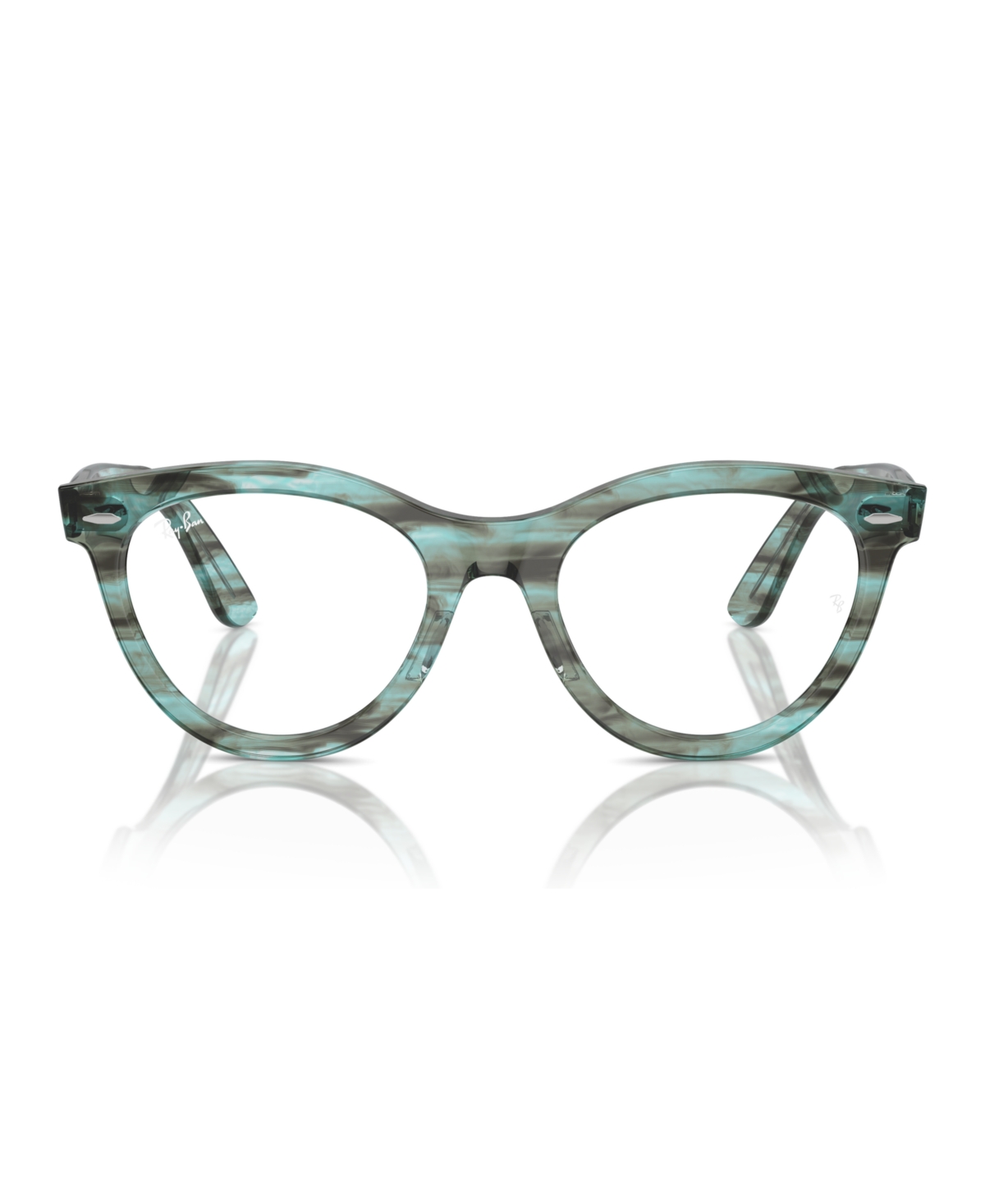 Ray Ban Unisex Eyeglasses, Rb2241v In Striped Transparent Green
